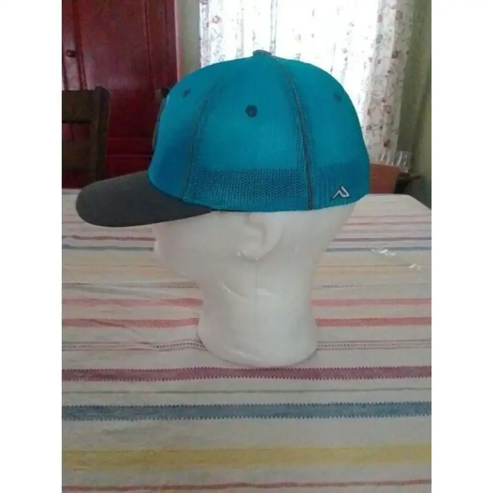 Pacific Headwear Blue Baseball Cap with B - Fitted Back - 904M - Youth
